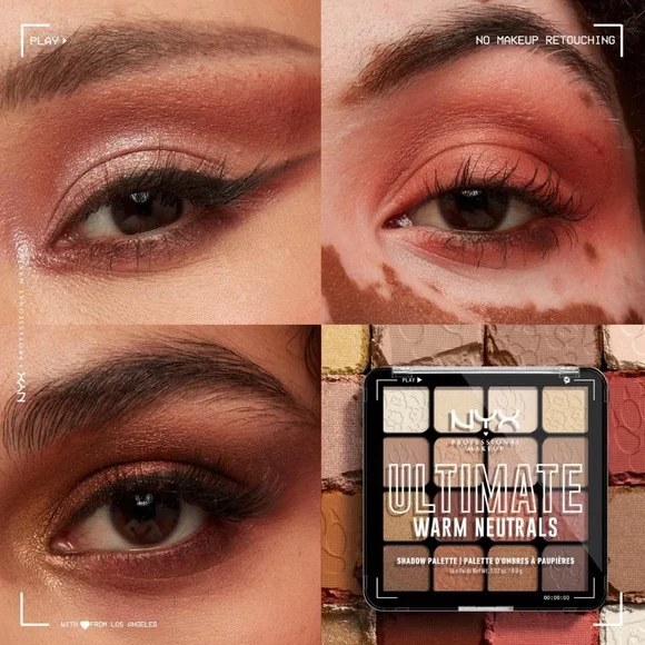 $14❤️‍🔥 NYX Ultimate Color Shadow Palette WARM NEUTRALS 🎨 NEW & SEALED - Picture 4 of 10